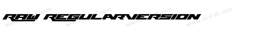 RAW RegularVersion字体转换
